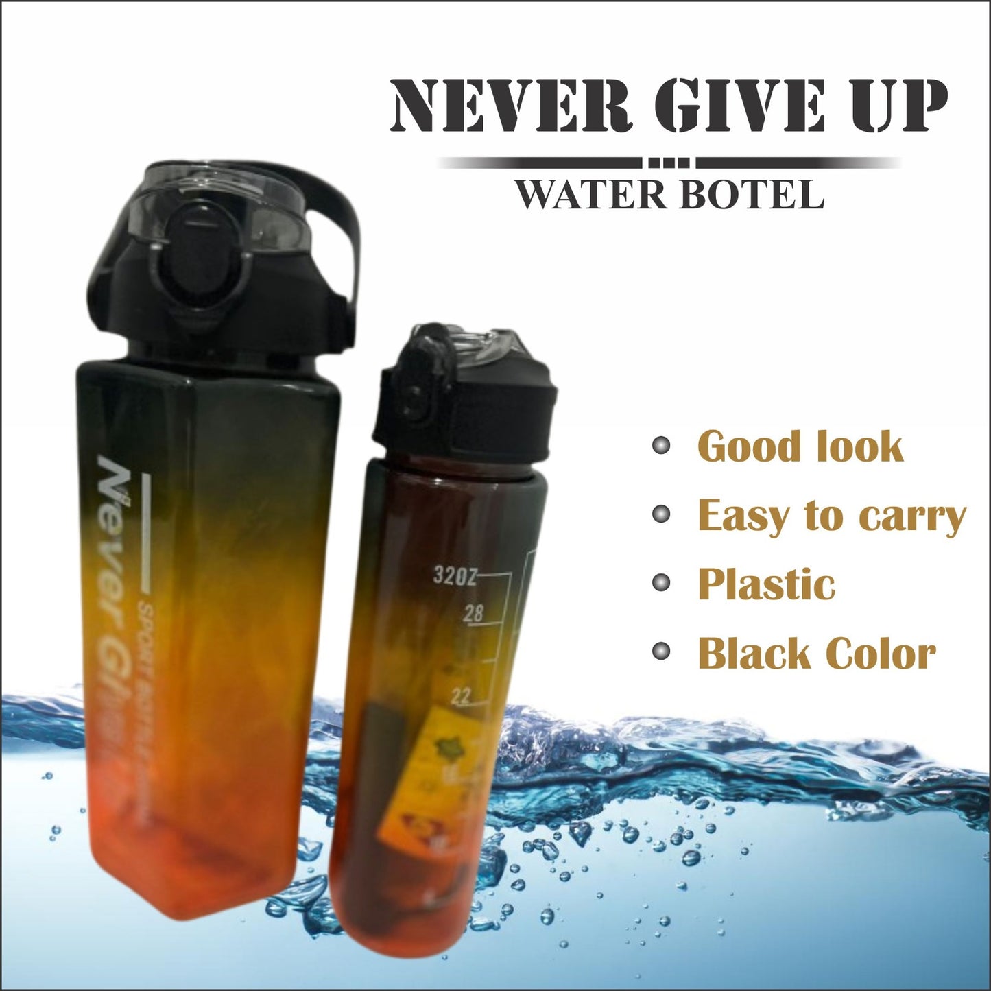 3 in 1 Plastic Water Bottle,School Water Bottle