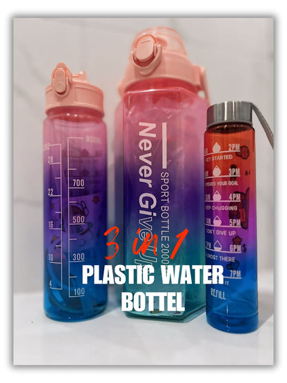 3 in 1 Plastic Water Bottle,School Water Bottle